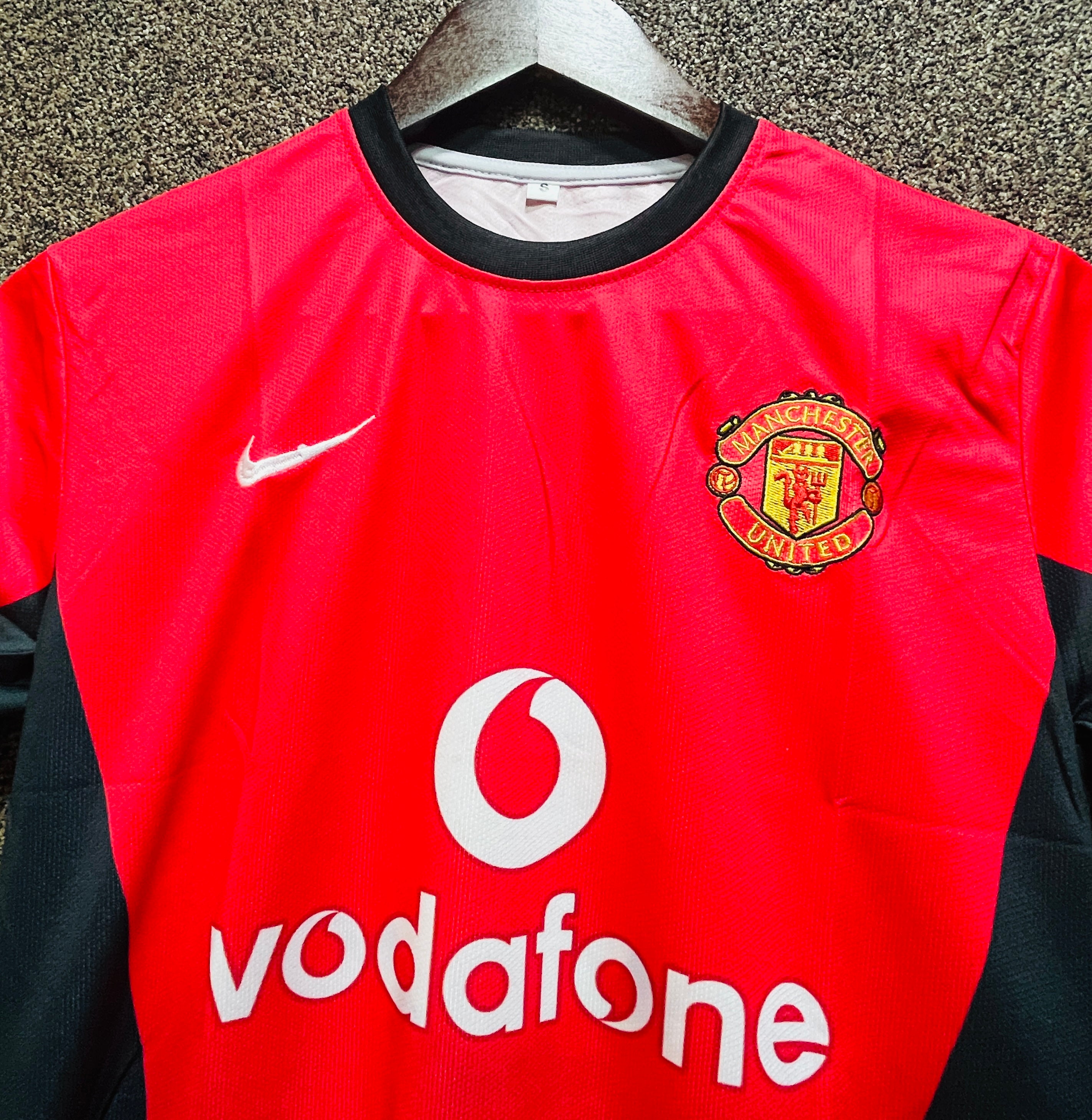 MANCHESTER UNITED BECKHAM HALF JERSEY EMBROIDERY