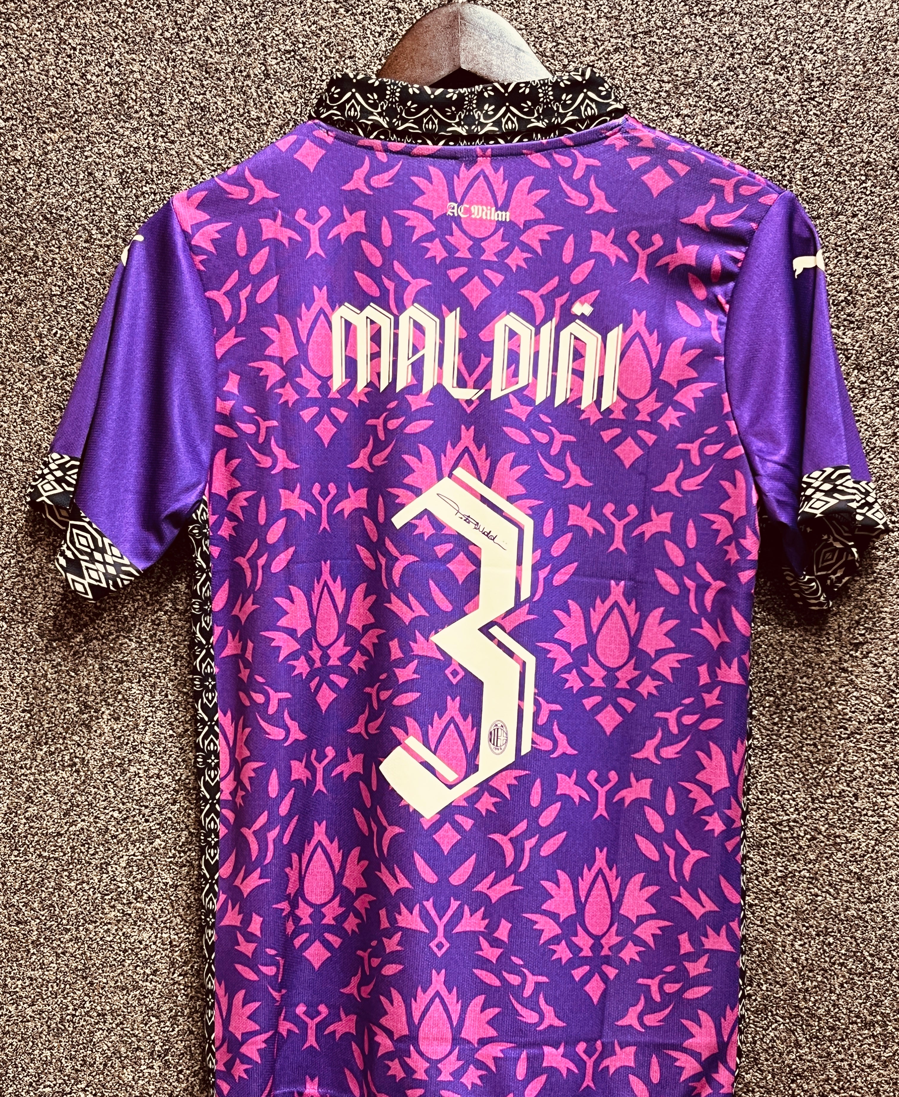 AC MILAN MALDINI EMBROIDERY HALF SLEEVE JERSEY