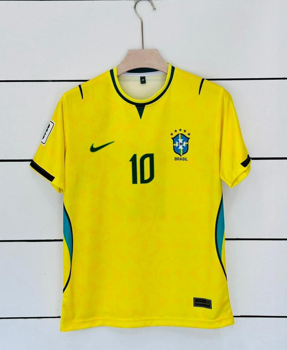 NEYMAR JR 10 BRAZIL 2006 WOULD CUP EMBROIDERY JERSEY